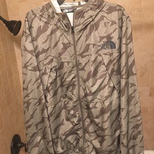 North Face Camo Windbreaker
